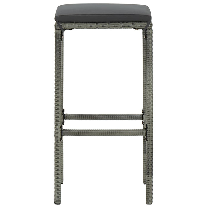 Set mobilier bar de grădină cu perne, 5 piese, gri, poliratan - WALTI WALTI