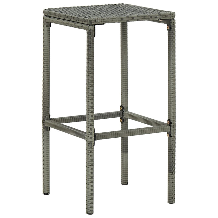 Set mobilier bar de grădină cu perne, 5 piese, gri, poliratan - WALTI WALTI
