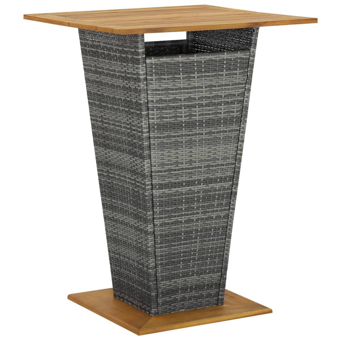 Set mobilier bar de grădină cu perne, 9 piese, gri, poliratan - WALTI WALTI