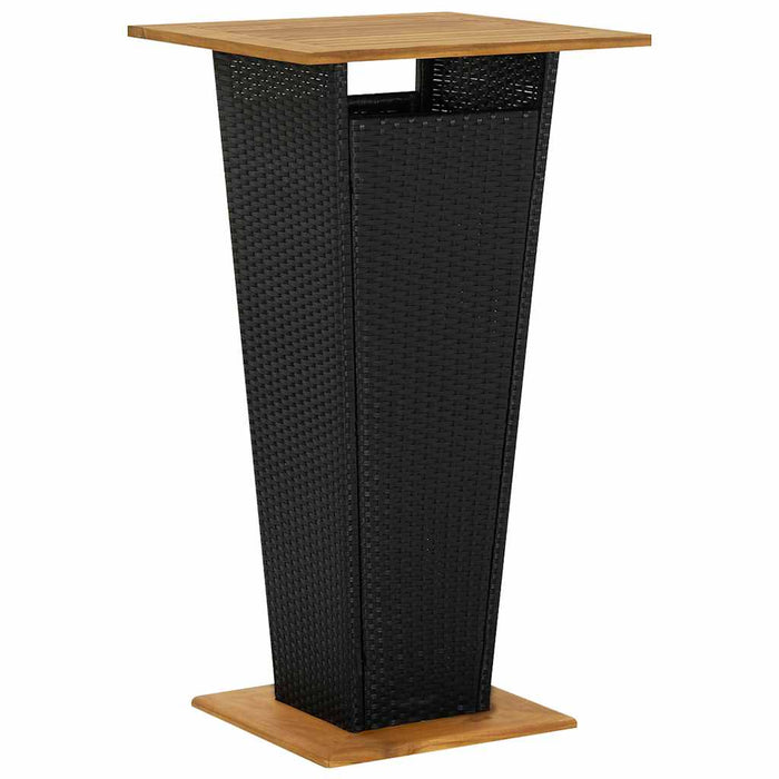 Set mobilier bar de grădină cu perne, 3 piese, negru, poliratan - WALTI WALTI