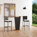 Set mobilier bar de grădină cu perne, 3 piese, negru, poliratan - WALTI WALTI