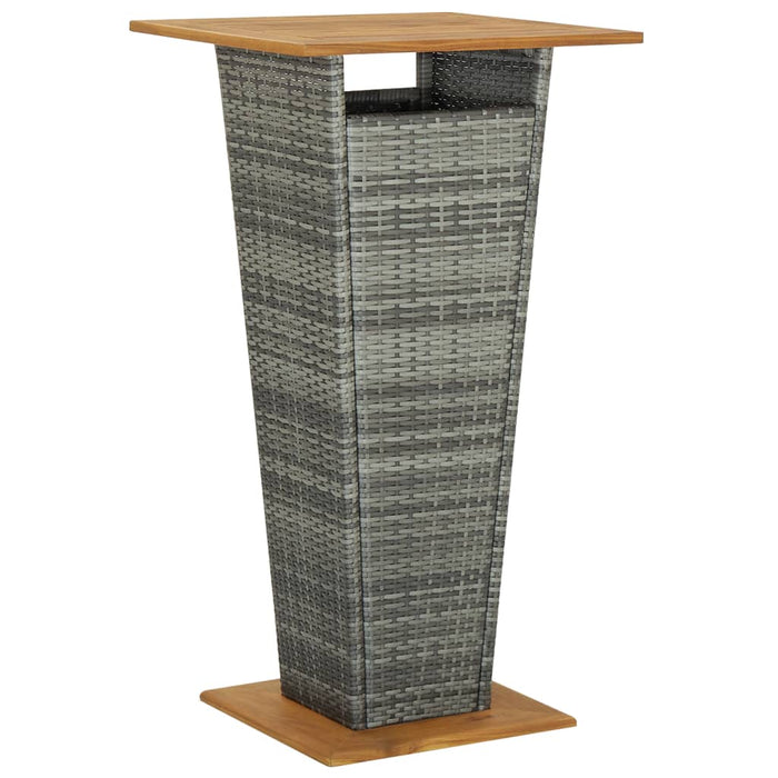 Set mobilier bar de grădină cu perne, 5 piese, gri, poliratan WALTI