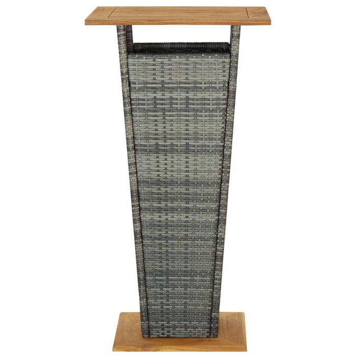 Set mobilier bar de grădină cu perne, 5 piese, gri, poliratan WALTI