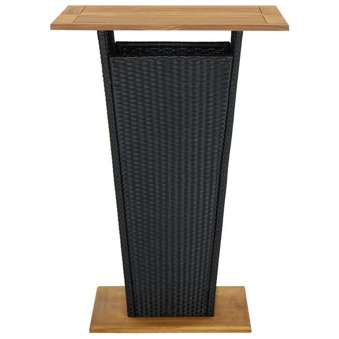 Set mobilier bar de grădină cu perne, 5 piese, negru, poliratan - WALTI WALTI