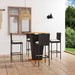 Set mobilier bar de grădină cu perne, 5 piese, negru, poliratan - WALTI WALTI