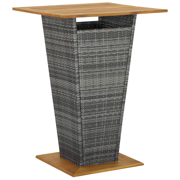 Set mobilier bar de grădină cu perne, 5 piese, gri, poliratan - WALTI WALTI