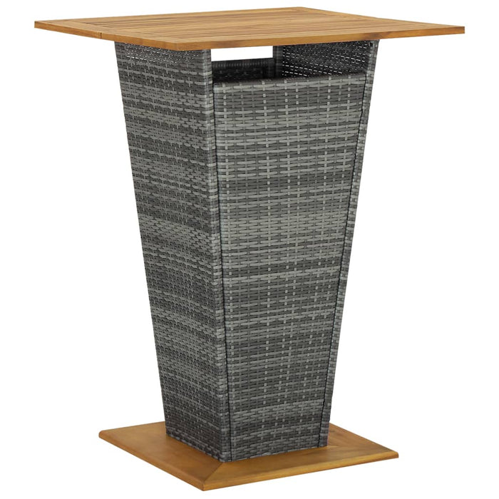 Set mobilier bar de grădină cu perne, 9 piese, gri, poliratan - WALTI WALTI