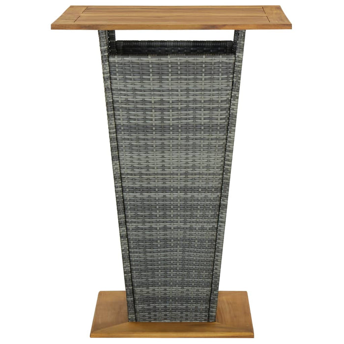 Set mobilier bar de grădină cu perne, 9 piese, gri, poliratan - WALTI WALTI
