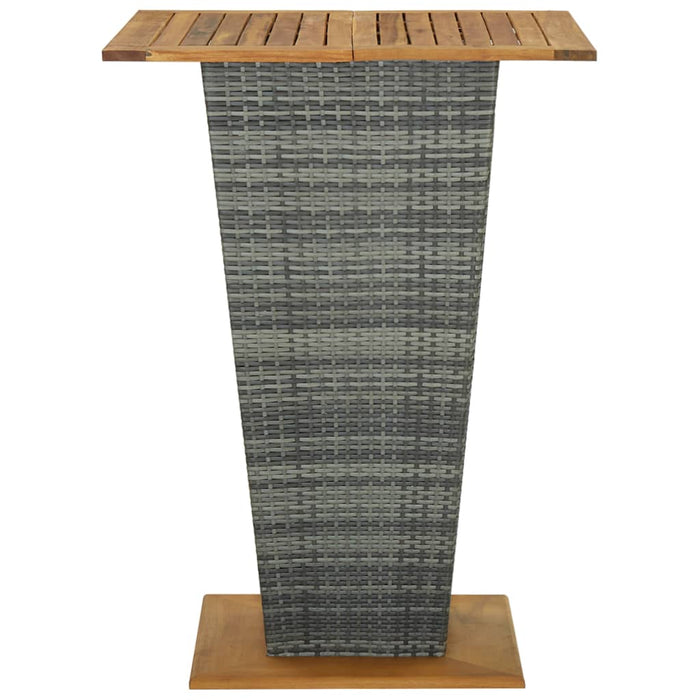 Set mobilier bar de grădină cu perne, 9 piese, gri, poliratan - WALTI WALTI