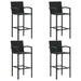 Set mobilier bar de gradină, 5 piese, negru - WALTI WALTI