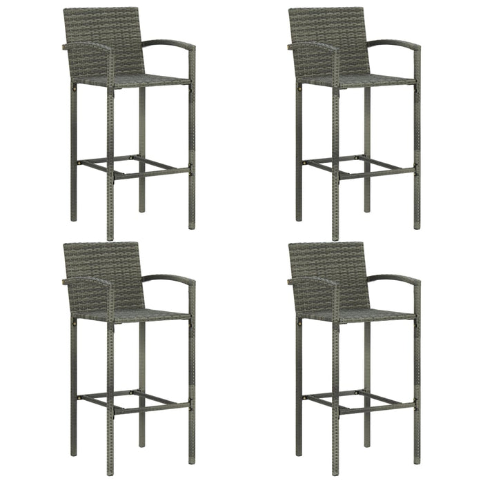 Set mobilier bar de grădină, 5 piese, gri WALTI