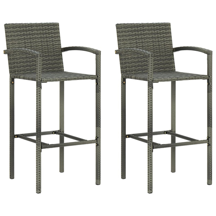 Set mobilier de bar de grădină, 3 piese, gri WALTI
