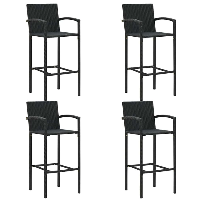 Set mobilier bar de grădină, 5 piese, negru - WALTI WALTI