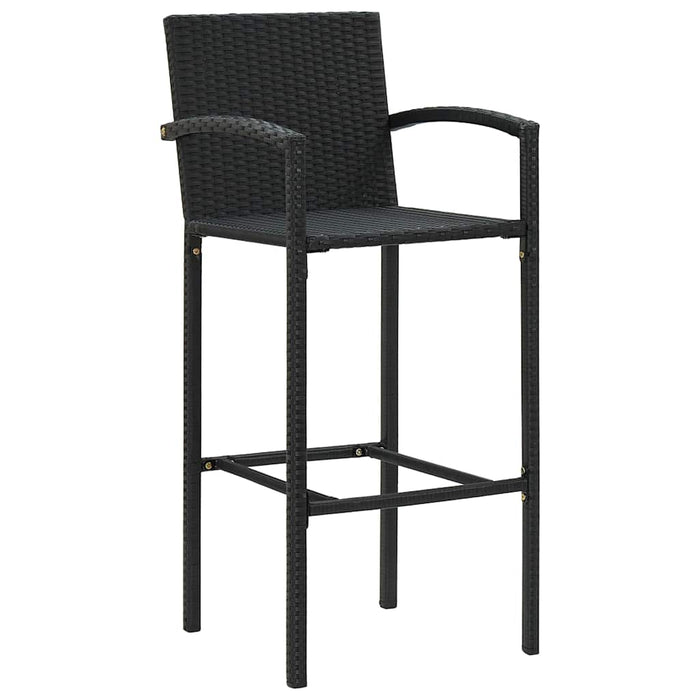 Set mobilier bar de grădină, 5 piese, negru - WALTI WALTI