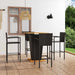 Set mobilier bar de grădină, 5 piese, negru - WALTI WALTI