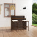 Set mobilier bar de grădină cu perne, 3 piese, maro - WALTI WALTI