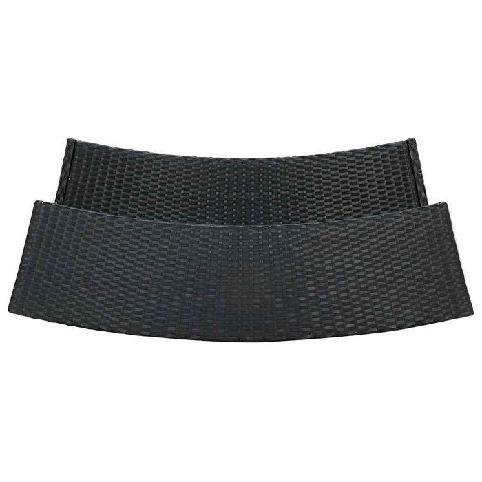 Set mobilier bar de grădină cu perne, 3 piese, negru WALTI