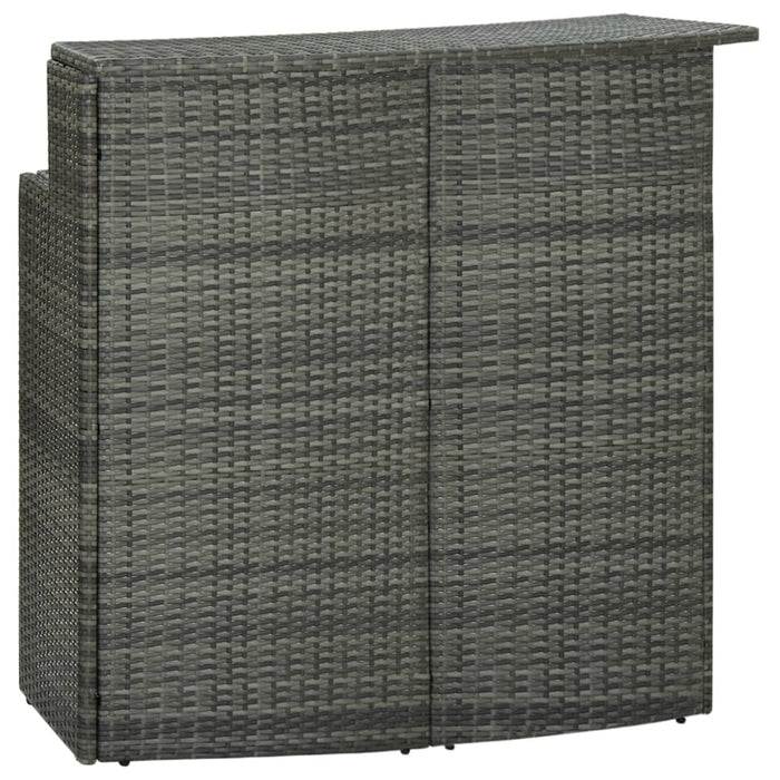 Set mobilier bar de grădină cu perne, 3 piese, gri WALTI
