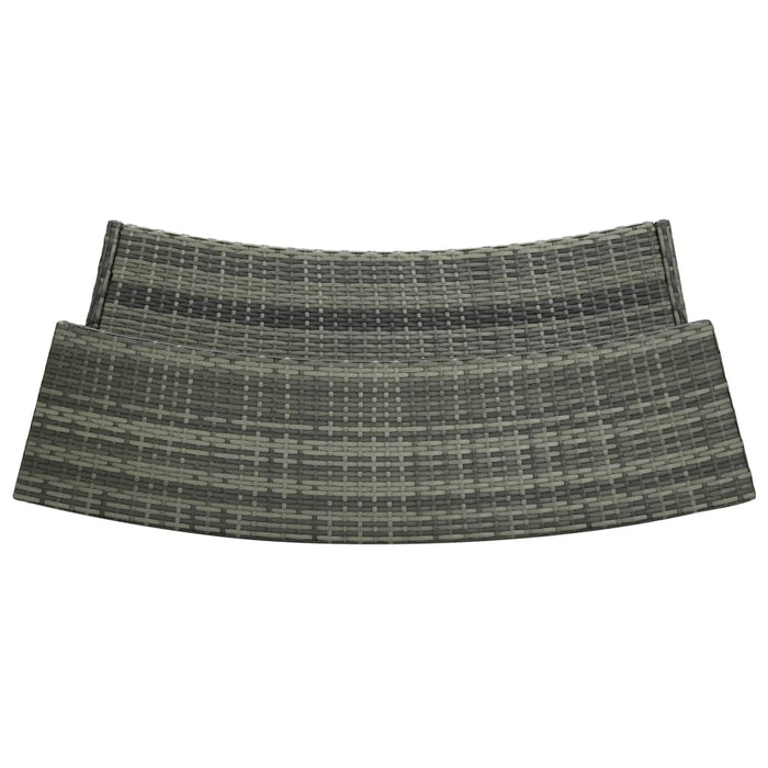 Set mobilier bar de grădină cu perne, 3 piese, gri WALTI