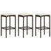 Set mobilier bar de grădină cu perne, 4 piese, maro - WALTI WALTI