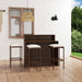 Set mobilier bar de grădină cu perne, 4 piese, maro - WALTI WALTI