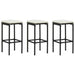 Set mobilier bar de grădină cu perne, 4 piese, negru - WALTI WALTI
