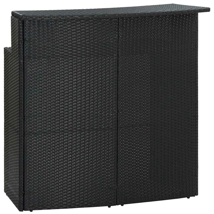 Set mobilier bar de grădină cu perne, 4 piese, negru - WALTI WALTI
