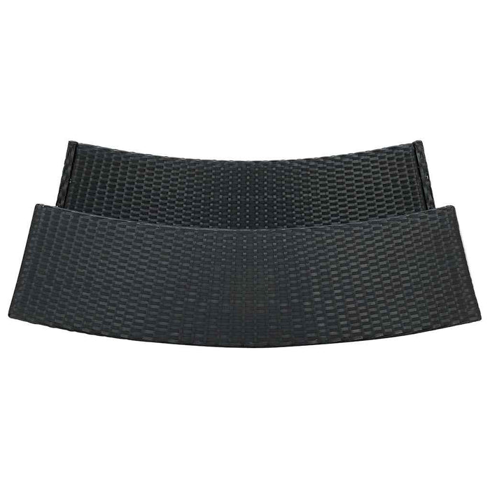 Set mobilier bar de grădină cu perne, 4 piese, negru - WALTI WALTI