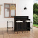 Set mobilier bar de grădină cu perne, 4 piese, negru - WALTI WALTI