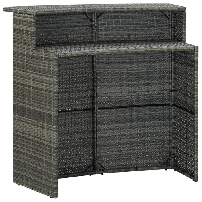 Set mobilier bar de grădină cu perne, 4 piese, gri - WALTI WALTI