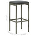 Set mobilier bar de grădină cu perne, 4 piese, gri - WALTI WALTI