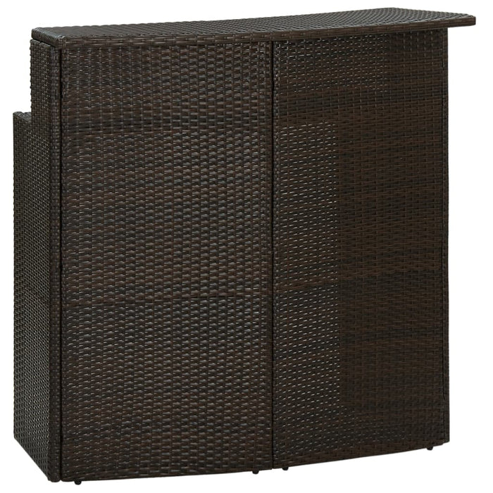 Set mobilier bar de grădină cu perne, 5 piese, maro WALTI