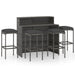 Set mobilier bar de grădină cu perne, 5 piese, gri - WALTI WALTI