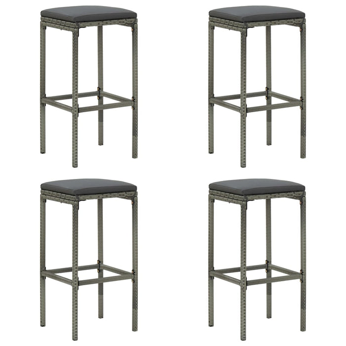 Set mobilier bar de grădină cu perne, 5 piese, gri - WALTI WALTI