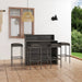 Set mobilier bar de grădină cu perne, 5 piese, gri - WALTI WALTI