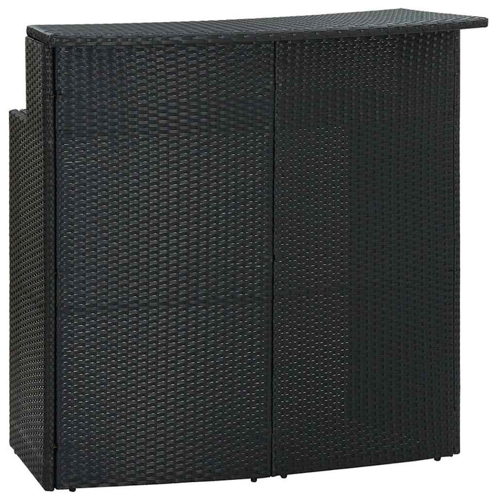 Set mobilier bar de grădină cu perne, 5 piese, negru - WALTI WALTI