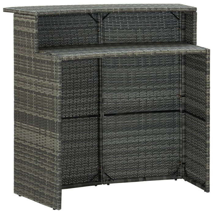 Set mobilier de bar de grădină cu perne, 5 piese, gri WALTI