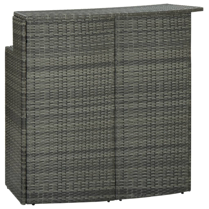 Set mobilier de bar de grădină cu perne, 5 piese, gri WALTI