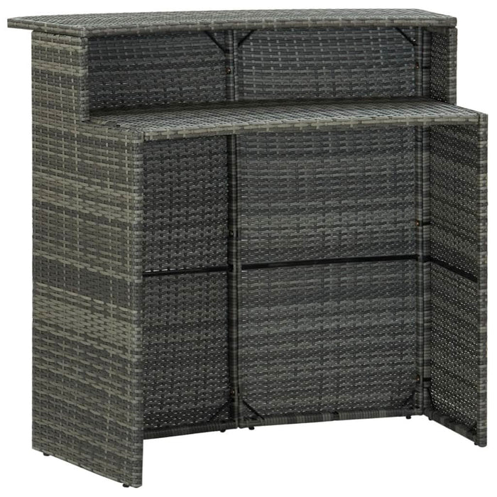 Set mobilier de bar de grădină, 3 piese, gri - WALTI WALTI