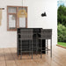 Set mobilier de bar de grădină, 3 piese, gri - WALTI WALTI