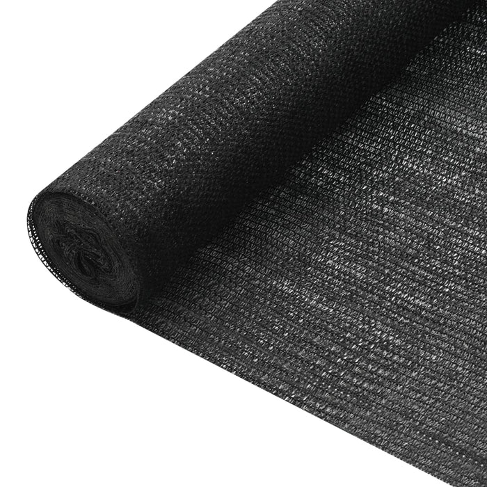 Plasă protecție intimitate, negru, 1,2x10 m, HDPE, 75 g/m² WALTI