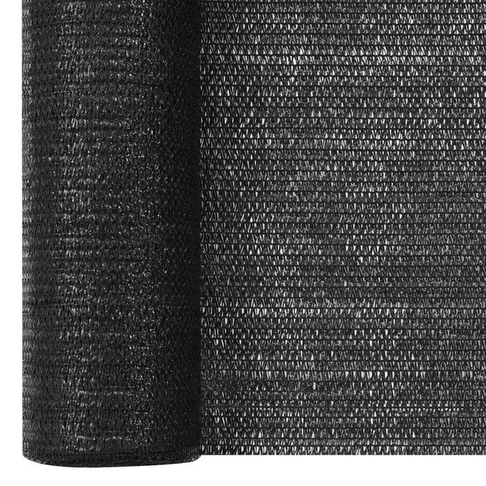 Plasă protecție intimitate, negru, 1,2x10 m, HDPE, 75 g/m² WALTI
