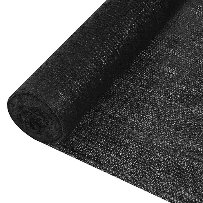 Plasă protecție intimitate, negru, 1,5x25 m, HDPE, 150 g/m² WALTI