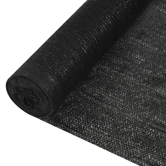 Plasă protecție intimitate, negru, 2x10 m, HDPE, 195 g/m² - WALTI WALTI