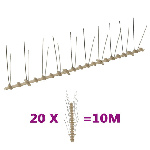 Set bandă cu țepi antipăsări cu 2 rânduri 20 buc. plastic 10 m - WALTI WALTI