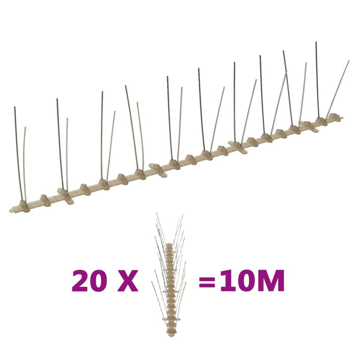Set bandă cu țepi antipăsări cu 2 rânduri 20 buc. plastic 10 m - WALTI WALTI