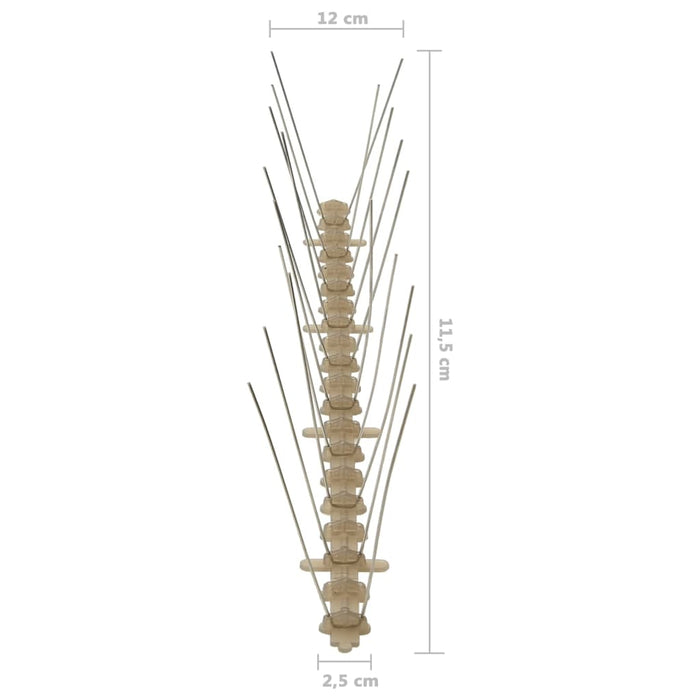 Set bandă cu țepi antipăsări cu 2 rânduri 20 buc. plastic 10 m - WALTI WALTI