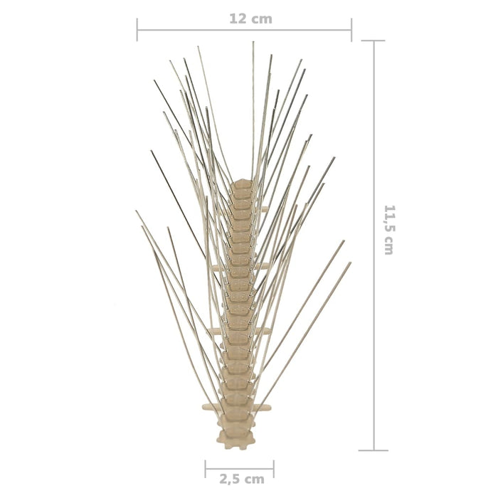 Set bandă cu țepi antipăsări cu 5 rânduri, 6 buc., plastic, 3 m - WALTI WALTI