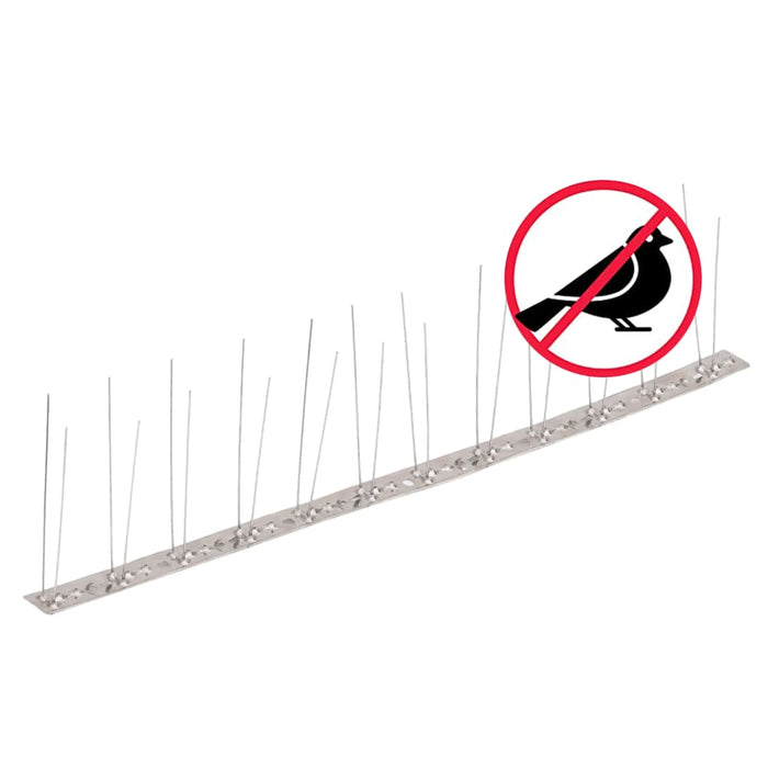Set bandă cu țepi antipăsări cu 2 rânduri, 20 buc., oțel, 10 m - WALTI WALTI
