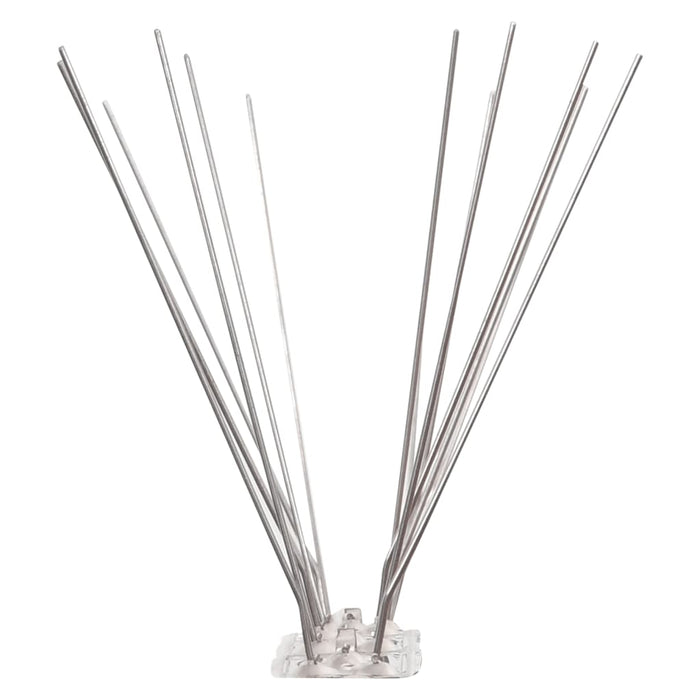 Set bandă cu țepi antipăsări cu 4 rânduri, 20 buc., oțel, 10 m - WALTI WALTI